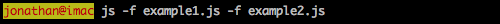 spidermonkey, file mode, multiple files