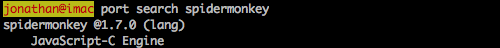 spidermonkey in port